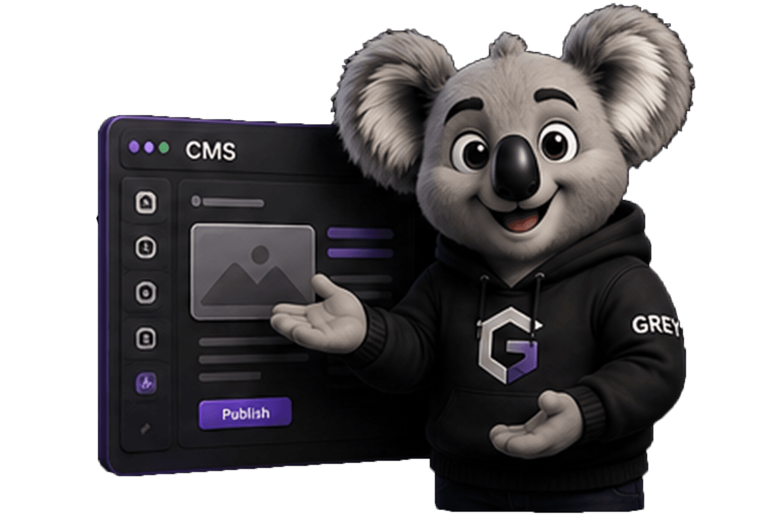 Grey Meta CMS editing interface
